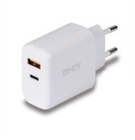 38351-Lindy 73424 cargador de dispositivo movil Universal Blanco Corriente alterna Carga rapida Interior