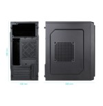 38404-TooQ Caja Minitorre Micro-ATX "DODEKA ULTRA" Negra