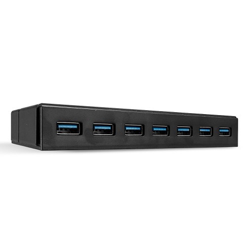 38490-Lindy 43228 hub de interfaz USB 3.2 Gen 1 (3.1 Gen 1) Type-A 5000 Mbit/s Negro