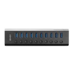 38498-Lindy 43370 hub de interfaz USB 3.2 Gen 1 (3.1 Gen 1) Type-B 5000 Mbit/s Negro