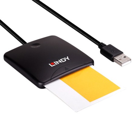 38513-Lindy 43407 lector de tarjeta magnetica USB Negro