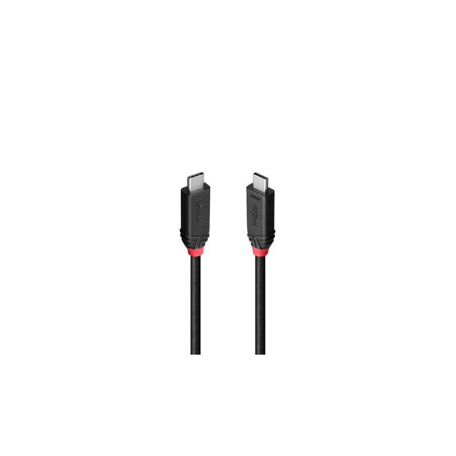 38523-Lindy 37002 cable USB USB4 Gen 3x2 2 m USB C Negro