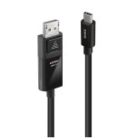 38535-Lindy 43341 adaptador de cable de video 1 m USB Tipo C DisplayPort Negro