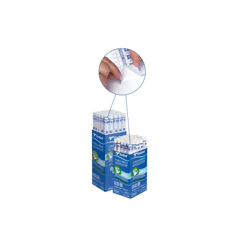 3862-FORRO DE LIBROS 80 MICRAS ADHESIVO REPOSICIONABLE 0,45 X 10 M SADIPAL 12878 3862-FORRO DE LIBROS 80 MICRAS ADHESIVO REPOSICIONABLE 0,45 X 10 M SADIPAL 12878