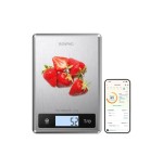 38697-RENPHO CALIBRA 1 - SMART NUTRITION SCALE - BLE - GREY STAINLESS STEEL (UP TO 11LB/5KG)