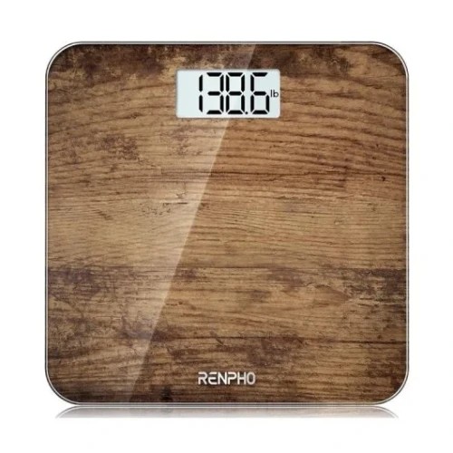 38702-RENPHO CORE 1S - BODY WEIGHT SCALE - LARGE SCREEN - 3AAA - 10.2X10.2X0.87INCH - BROWN