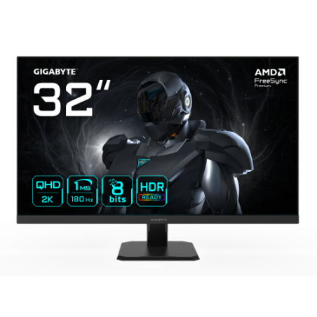 38901-GIGABYTE GS32QA Monitor Gaming 32" QHD - 2560 x 1440, 180Hz, 1ms, 300 cd/m2, FreeSync Premium, HDR Ready, HDMI 2.0