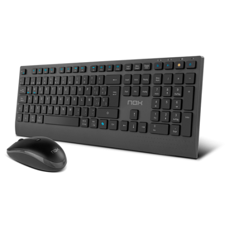 38968-NOX NXLITEDUOSP teclado Raton incluido Hogar RF Wireless + Bluetooth QWERTY Espanol Negro