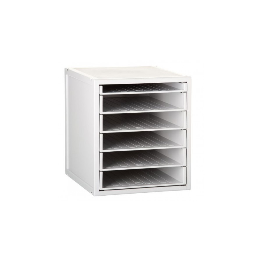 3913-MODULO ARCHISYSTEM DE 6 BANDEJAS 356X316X362 MM GRIS ARCHIVO 2000 8206B GS