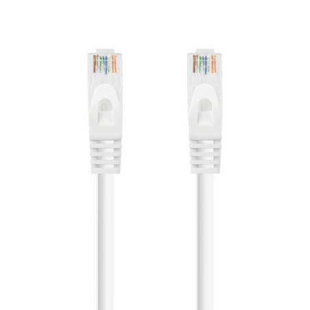 39186-Nanocable Cable de red latiguillo RJ45 LSZH Cat.6A UTP AWG24, Blanco, 1.0m