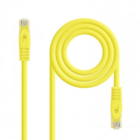 39207-Nanocable Cable de red latiguillo RJ45 LSZH Cat.6A UTP AWG24, Amarillo, 3.0m