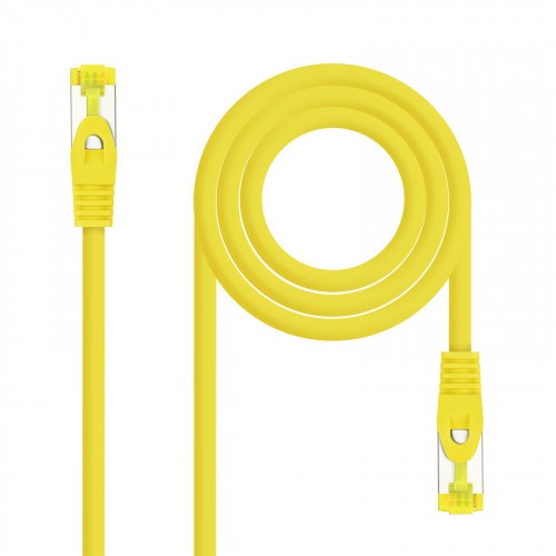 39233-Nanocable Cable de red latiguillo RJ45 LSZH Cat.6A SFTP AWG26, Amarillo, 1.0 m