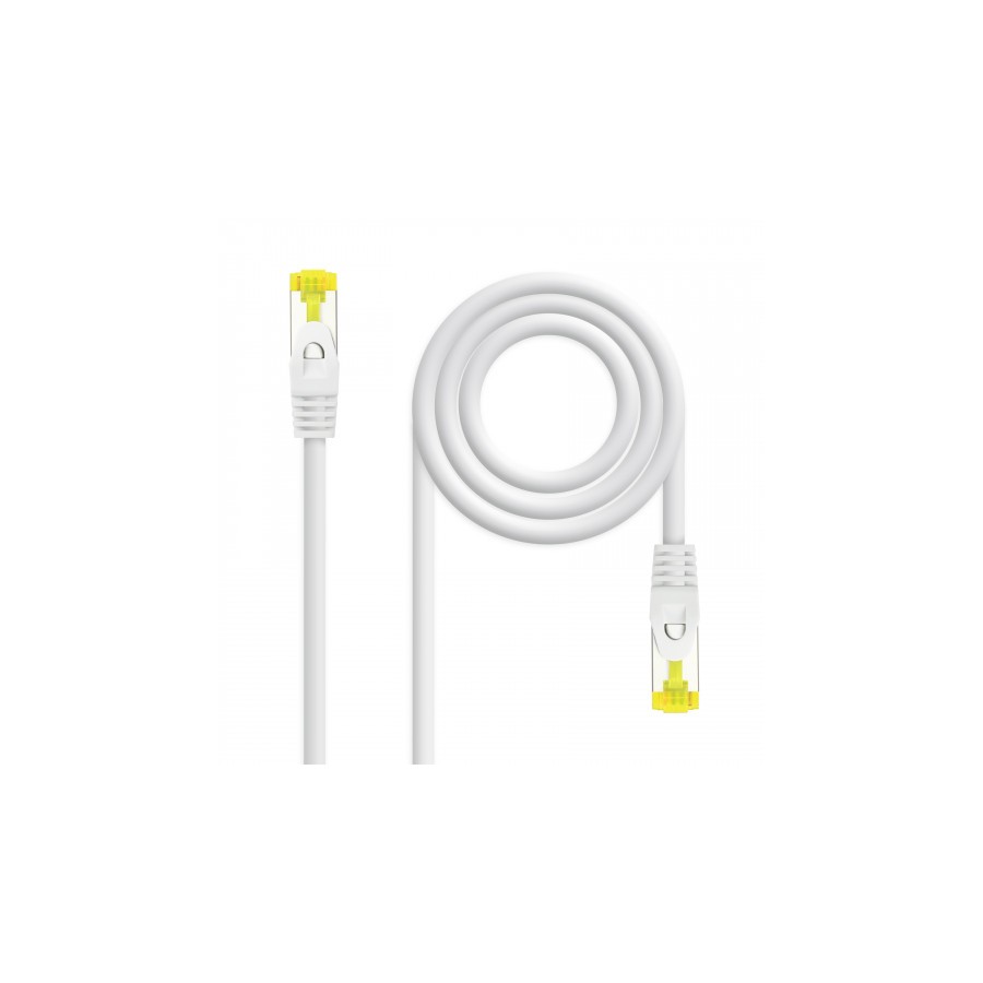 39239-Nanocable Cable de red latiguillo RJ45 LSZH Cat.6A SFTP AWG26, Blanco, 2.0 m