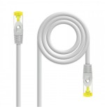 39251-Nanocable Cable de red latiguillo RJ45 LSZH Cat.6A SFTP AWG26, Gris, 7.0 m