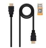 39257-Nanocable HDMI V2.0, 0.5m cable HDMI 0,5 m HDMI tipo A (Estandar) Negro