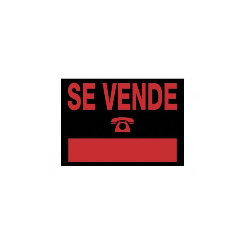 3926-CARTEL "SE VENDE" 350X250 MM PVC NEGRO ARCHIVO 2000 6167 NE