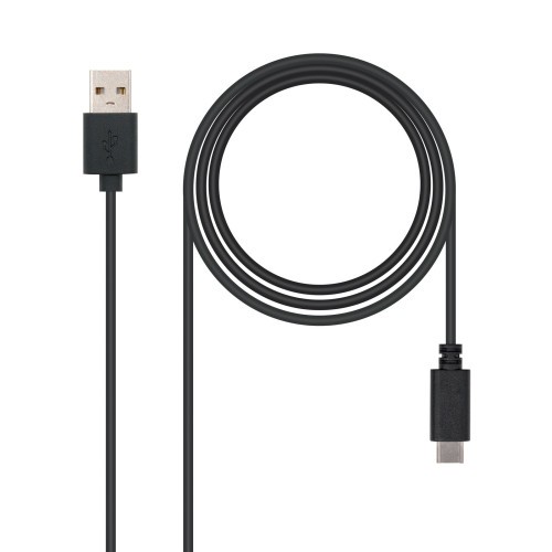 39267-Nanocable USB 2.0, 2m cable USB USB C 2 x USB A Negro