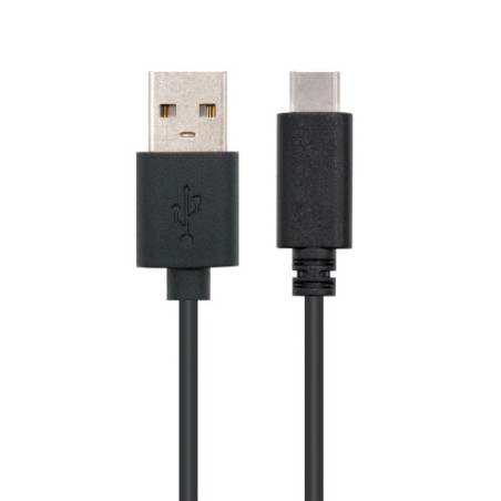 39268-Nanocable USB 2.0, 2m cable USB USB C 2 x USB A Negro