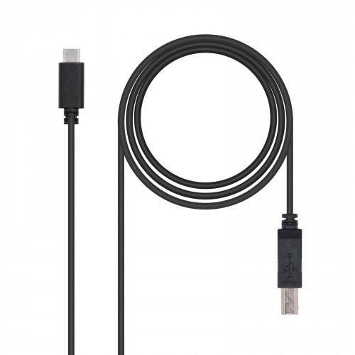 39269-Nanocable USB 2.0, 1m cable USB USB C USB B Negro