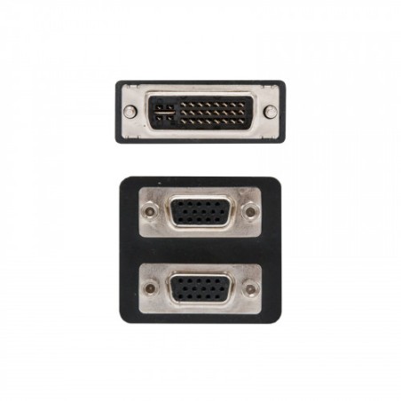 39282-Nanocable 10.15.1950 adaptador de cable DVI 2x VGA Negro