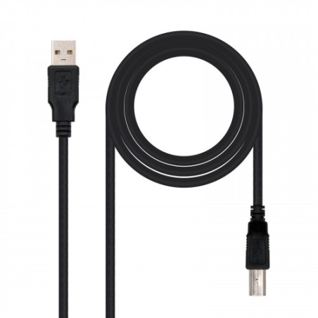 39289-Nanocable CABLE USB 2.0 IMPRESORA, TIPO A/M-B/M, NEGRO, 4.5 M