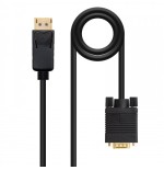 39297-Nanocable Cable conversor DISPLAYPORT a VGA, DP/M - VGA/M, Negro, 5.0 M