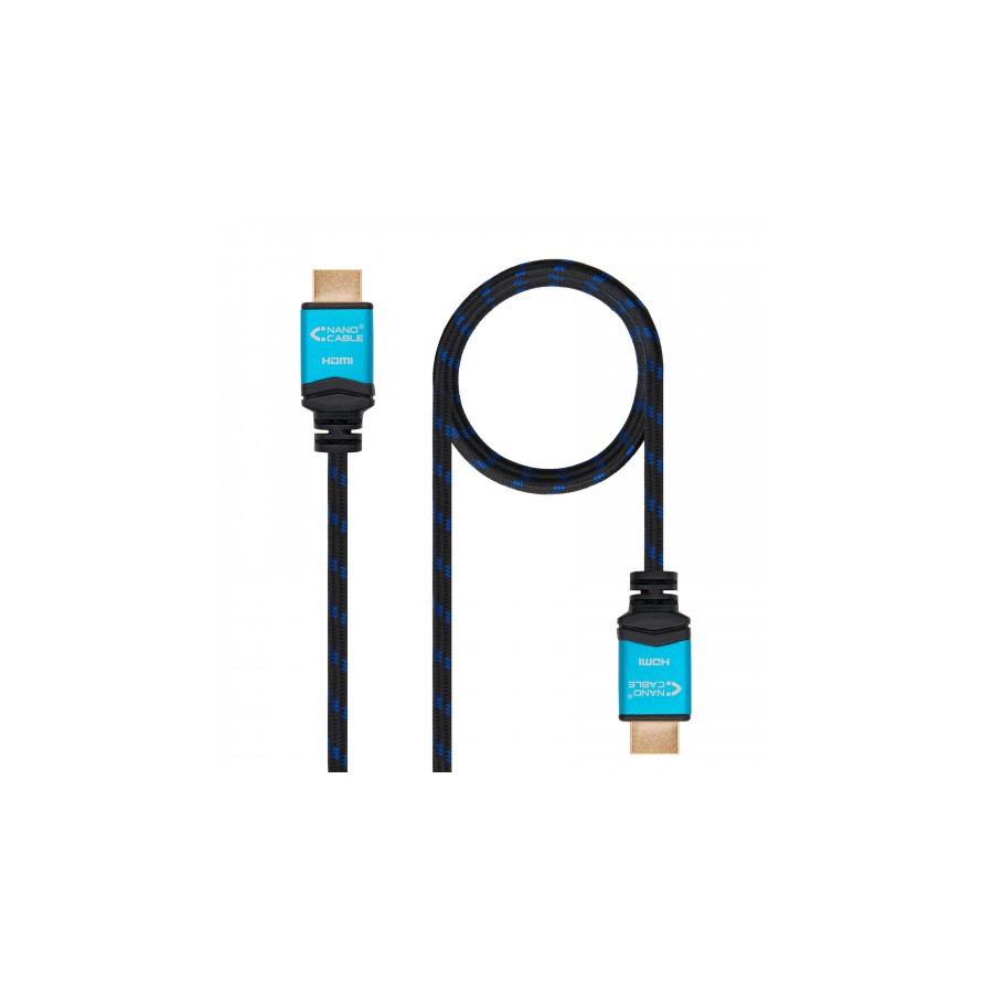 39299-Nanocable Cable HDMI V2.0 4K@60GHz 18 Gbps A/M-A/M, negro, 1.0 m.