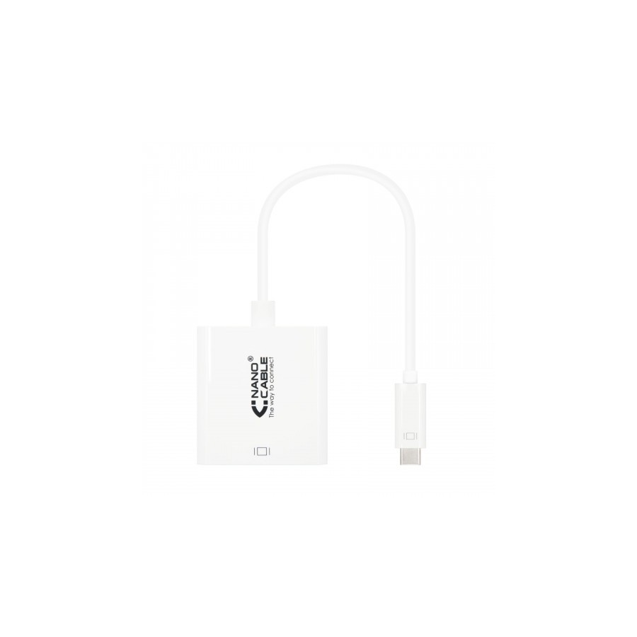 39305-Nanocable CONVERSOR USB-C A DVI-D, 15 CM