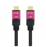 39314-Nanocable 10.15.3725 cable HDMI 25 m HDMI tipo A (Estandar) Negro, Rosa
