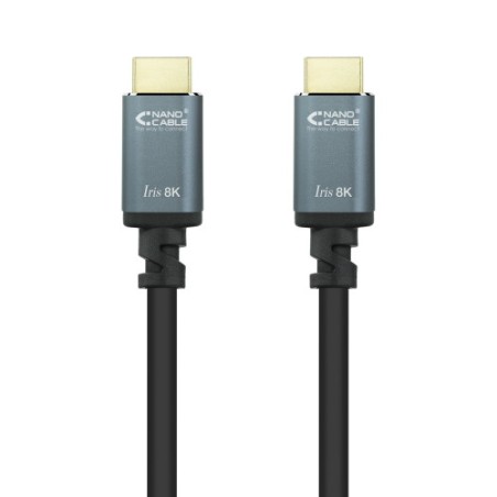 39378-Nanocable Cable HDMI 2.1 IRIS 8K A/M-A/M, Negro, 1.5 m