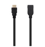 39384-Nanocable Cable HDMI 2.0 Prolongador A/M-A/H, Negro, 1 m