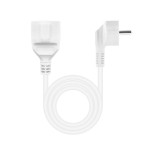 39400-Nanocable Cable de Alimentacion Alargador, Blanco, 2 m