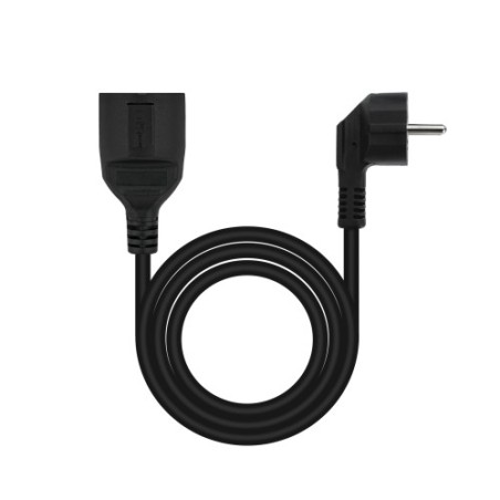 39402-Nanocable Cable de Alimentacion Alargador, Negro, 3 m