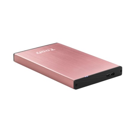 39416-TooQ TQE-2527P caja para disco duro externo Caja de disco duro (HDD) Negro, Rosa 2.5"