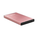 39416-TooQ TQE-2527P caja para disco duro externo Caja de disco duro (HDD) Negro, Rosa 2.5"