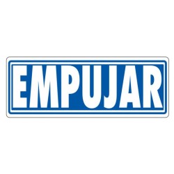 3942-SENAL "EMPUJAR" 175X65 PVC GRIS ARCHIVO 2000 6177-04 GS