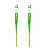 39465-Nanocable Cable de Fibra Optica SC/APC a SC/APC Monomodo Simplex LSZH, Amarillo, 15m
