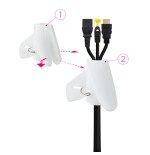 39473-Nanocable Organizador de Cables Flexible 25 mm, Blanco, 3 m