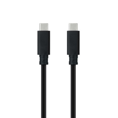 39483-Nanocable Cable USB 3.1 Gen2 10Gbps 5A, 4K/60Hz, USB-C/M-USB-C/M, Negro, 0.5 m