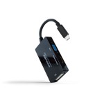 39525-Nanocable 10.16.4301-ALL adaptador de cable de video 0,2 m USB Tipo C DVI-D + VGA (D-Sub) + HDMI Negro