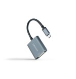 39527-Nanocable Conversor USB-C a DVI-D, 15 cm, Gris
