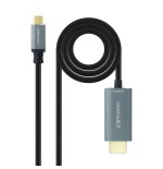 39531-Nanocable Cable Conversor USB-C a HDMI 2.1 8K@60HZ 1.8m, Negro