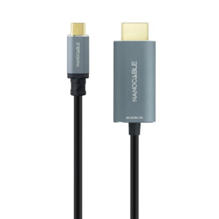 39532-Nanocable Cable Conversor USB-C a HDMI 2.1 8K@60HZ 1.8m, Negro