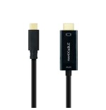 39534-Nanocable Cable Conversor USB-C a HDMI 1.4 4K@30HZ 3 m, Negro