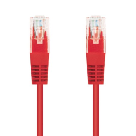 39552-Nanocable Cable Red Latiguillo RJ45 CAT.6 UTP AWG24, Rojo, 30 cm