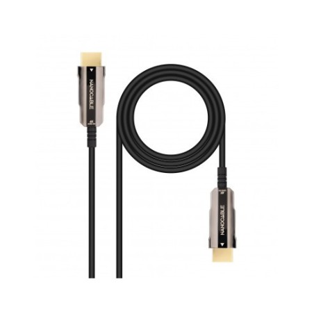 39557-NANOCABLE CABLE HDMI V2.0 AOC 4K@60HZ 18Gbps NEGRO 10 M