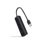 39593-NANOCABLE HUB USB3.0 3xUSB3.0+RJ45 USB-A/M-RJ45/H NEGRO 15CM