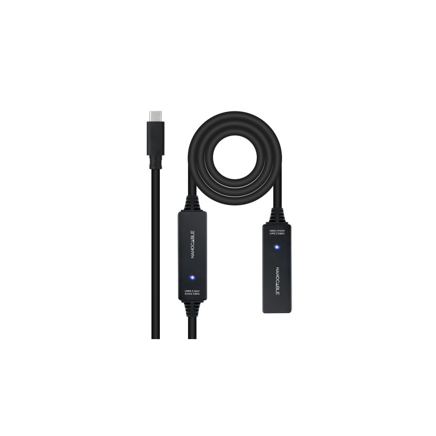 39652-Nanocable 10.01.1312 cable USB USB 3.2 Gen 1 (3.1 Gen 1) 10 m USB C Negro