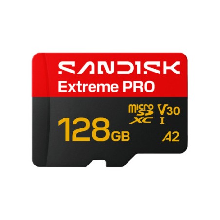 39677-SANDISK EXTREME PRO MICROSD UHS-I 128GB MICROSD 250MB/S(R) / 120MB/S(W)