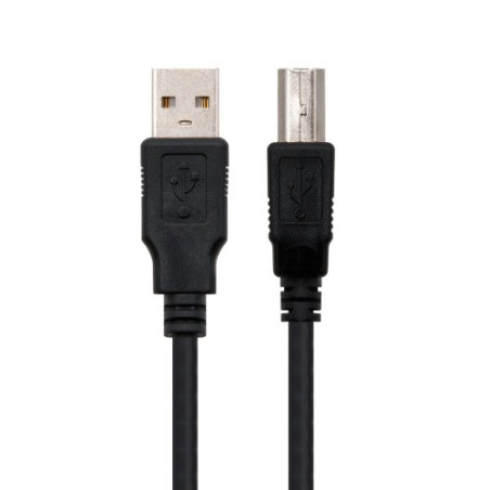 39704-Nanocable CABLE USB 2.0 IMPRESORA, TIPO A/M-B/M, NEGRO, 3.0 M